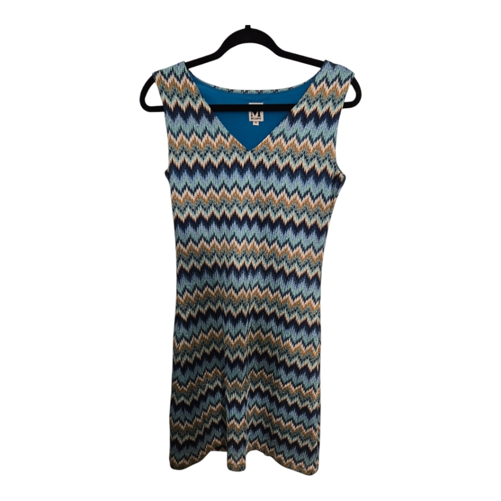 M by Missoni Mini Blue Patterned Dress Sz M
